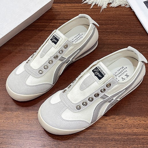 2026 verano nuevo tipo delgado un pie zapatos Gump color de zapatos deportivos de tablero blanco con suela plana de zapatos de entrenamiento alemán para mujeres