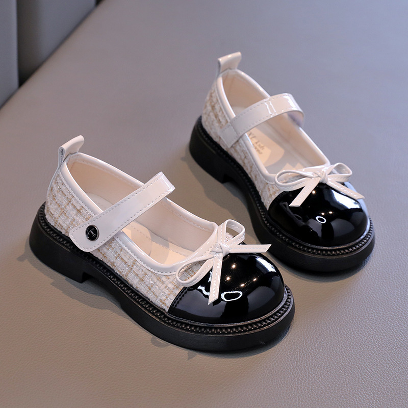 Koreanische Lederschuhe für Mädchen – Neuheiten für Frühling und Herbst – Mittelgroße bis große Kinderschuhe mit Schleife – Trendige Prinzessinnenschuhe_voghion.com