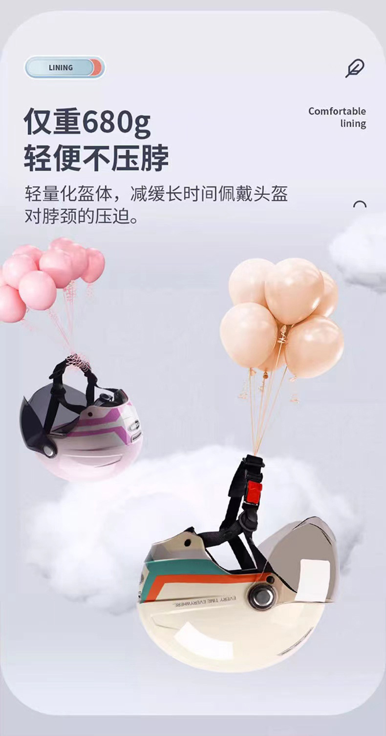 3C certified electric vehicle helmet for men and women, adjustable head circumference, suitable for all seasons, universal for electric motorcycles and scooters