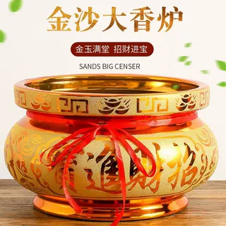 大号香炉陶瓷·薰香炉家用室内户外供佛沙金陶瓷佛具工艺品
