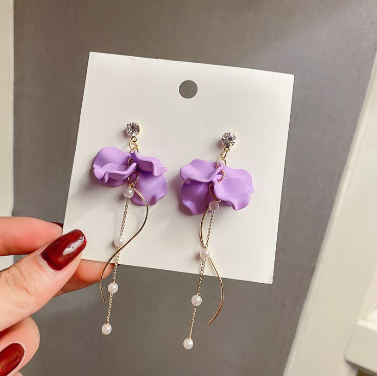 1 Pair Elegant Simple Style Leaf Flower Bow Knot Inlay Imitation Pearl Alloy Rhinestones Drop Earrings display picture 4