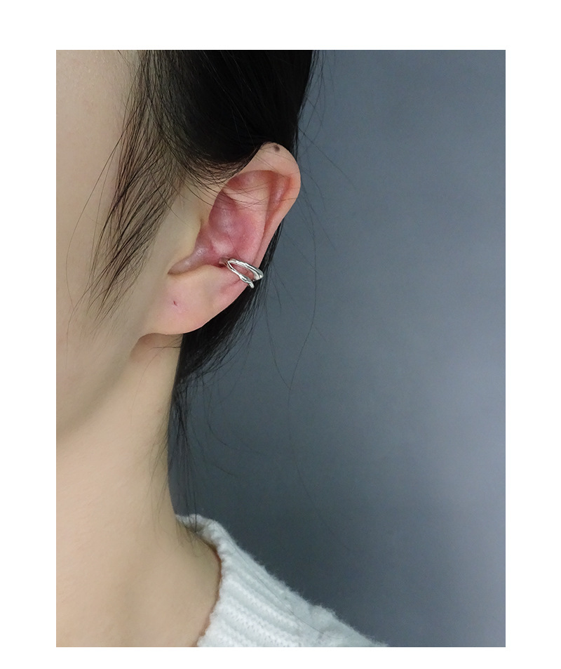 Ear Cuffs Classification 1 Piece Quantity 1 Piece 925 Sterling Silver Geometric Ear Cuffs
