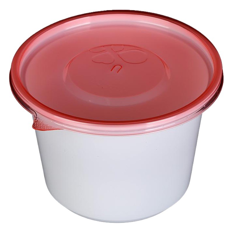120 Caliber Disposable Lunch Box Transparent Round Bowl Plastic Packaged Takeout Fresh-Keeping Lunch Box Wholesale Takeout Special