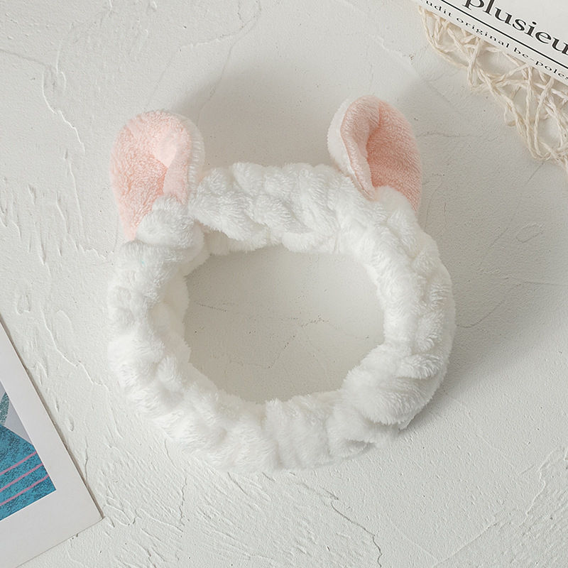 El otoño y el Invierno de la muchacha banda de pelo Simple dulce Linda dama máscara facial maquillaje gato oído banda de pelo accesorios para el cabello