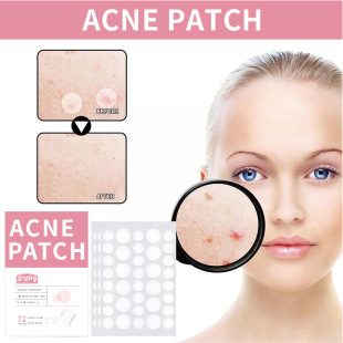 Bupy Invisible Acne Patch Anti-Acne Patch Repairs Acne Marks Waterproof Transparent Concealer 72 Pieces Cross-Border Wholesale Foreign Trade Invisible