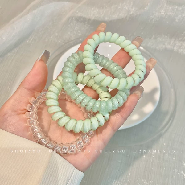 9#Bright and light green transparent color 4 -piece set OPP bag