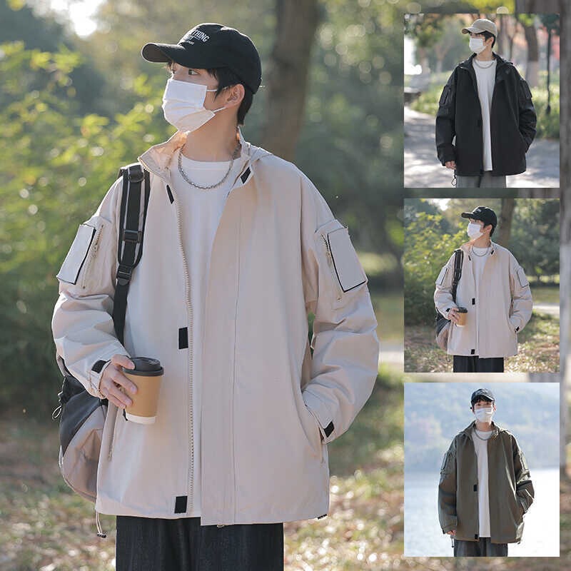 Handsome High-end All-match American Style Charge Jacket Coat Windproof Fashion Loose Casual Velcro Top Trendy Handsome High-end All-match American Style Charge Jacket Coat Windproof Fashion Loose Casual Velcro Top Trendy
