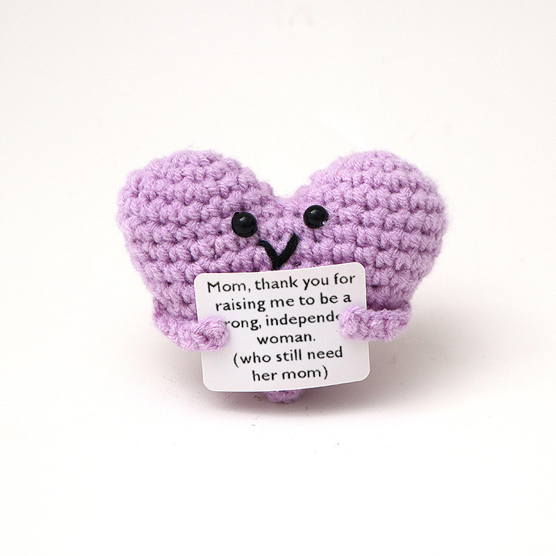 보라색 사랑 흰색 카드