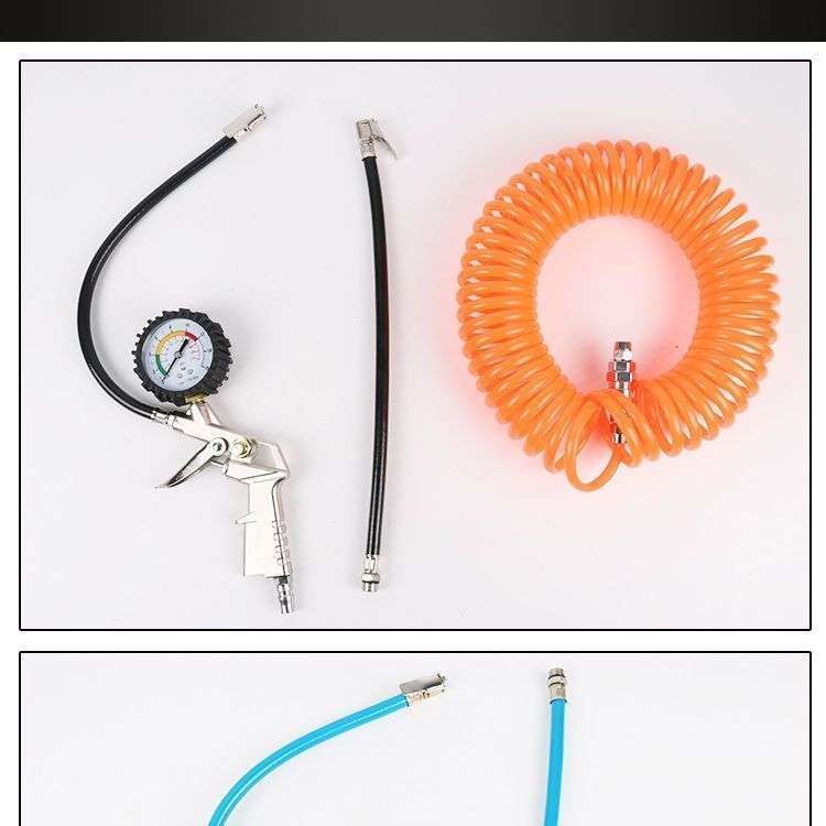 High-Precision Tire Pressure Gauge with Inflator for Electric Vehicles and Motorcycles, Tire Pressure Meter, Inflator Gun