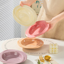 釉下彩碗家用2024新款碗碟套装家用健康陶瓷餐具高级感高颜值碗筷