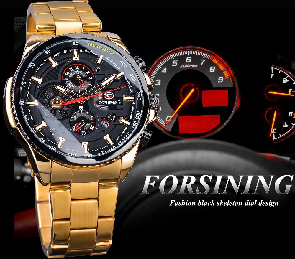 Men's Automatic Mechanical Watch With Multifunctional Dial Design_voghion.com