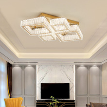 轻奢水晶吊灯后现代主卧室客厅灯主灯简约现代网红吸顶灯餐厅灯具