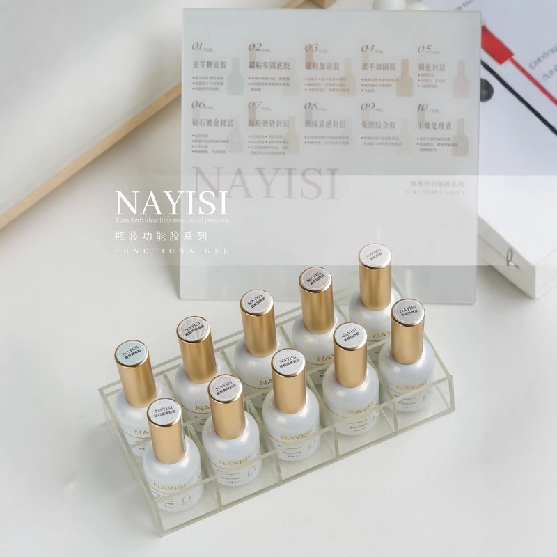 Nayisi Nail Polish Gel Set 2025 Functional Gel Base Coat Top Coat Construction Reinforcement Gel Nail Tips Phototherapy Gel