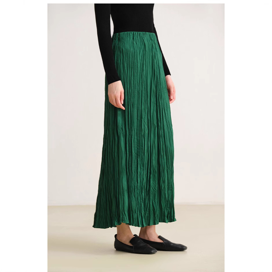 in stock Wizard of Oz Handmade Pleated Skirt Casual Artistic Pleated Long Skirt Women's Spring