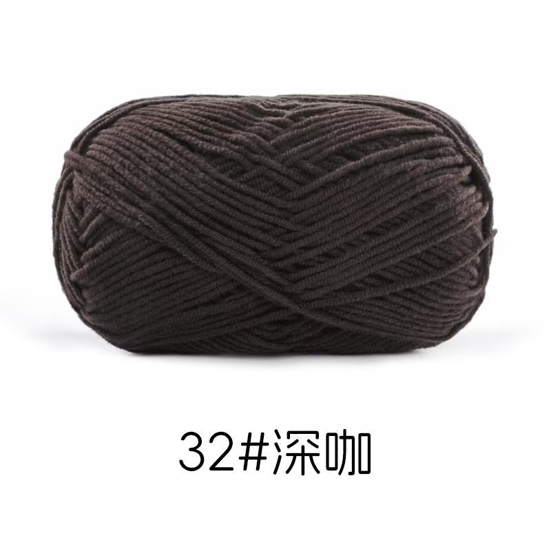 4-strand peinado hilo de algodón su hemeng pequeño 40g tejido a mano muñeca hilo diy muñeca material paquete leche algodón