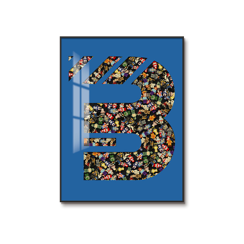 Bloques de construcción de Lego, pintura colgante, pintura decorativa tridimensional, pasillo de entrada, mural de entrada, dormitorio de niños, pared de comedor 3D