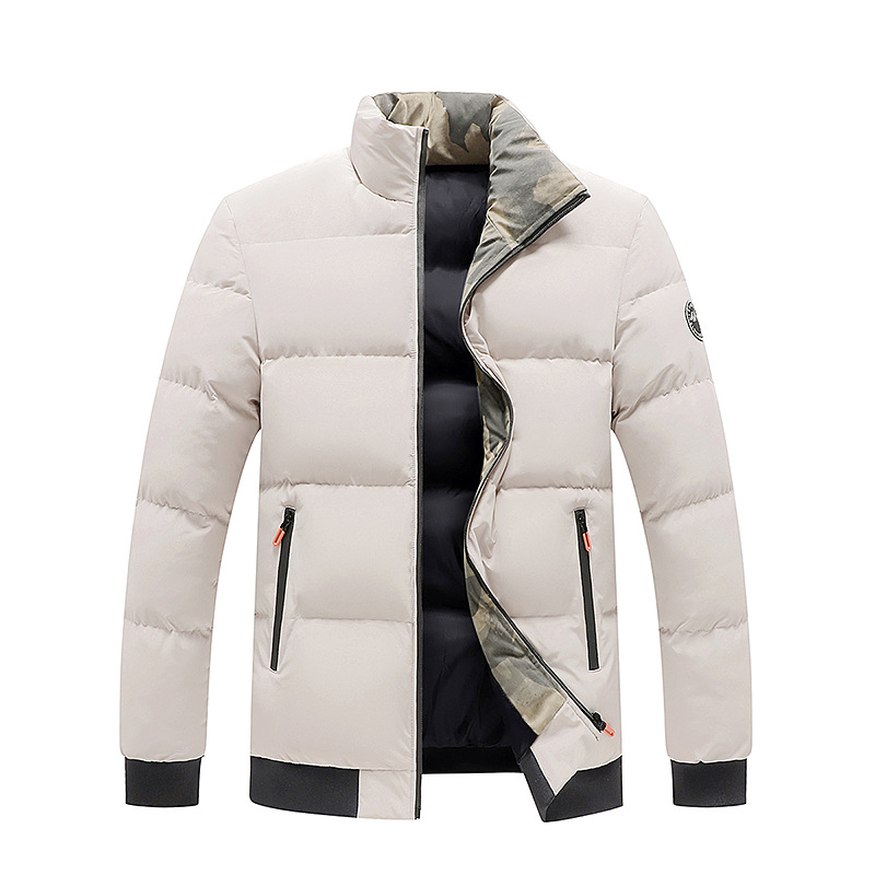 Men's Winter Padded Jacket With Stand Collar, Lightweight Quilted Coat For Casual & Business, Slim Fit, Multiple Colors & Sizes_voghion.com