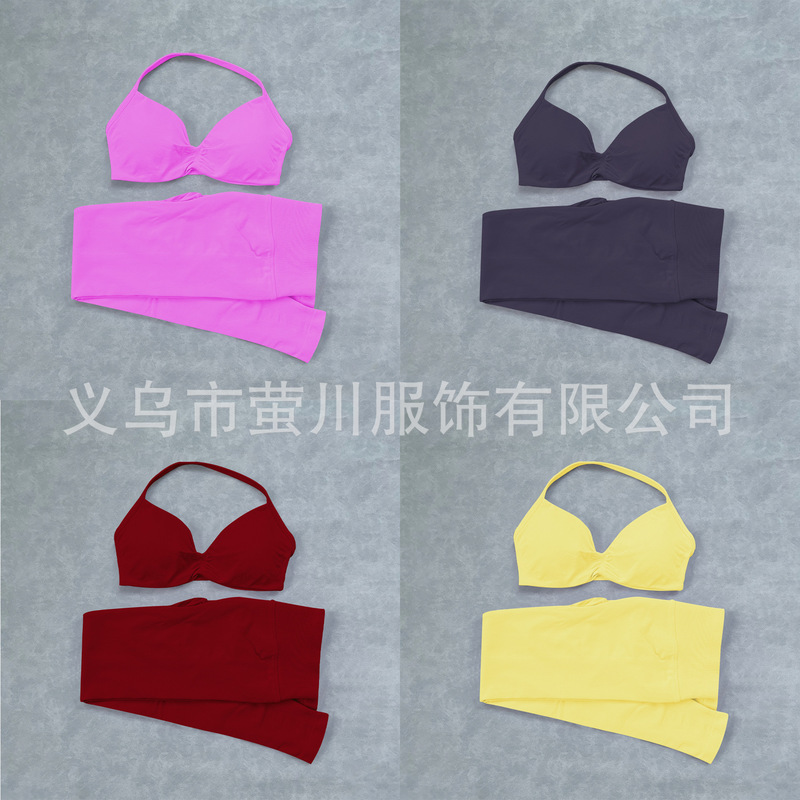 Dfyne Aliexpress Same Style Sports Set Halter Neck Sports Bra and Tight Yoga Pants Fitness Set Dfyne Aliexpress Same Style Sports Set Halter Neck Sports Bra and Tight Yoga Pants Fitness Set