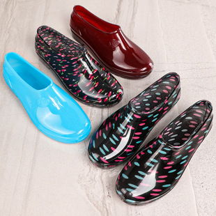 888 plastic rain shoes women's low-top short tube water shoes kitchen rubber shoes labor insurance work ingot shoes without lining wholesale