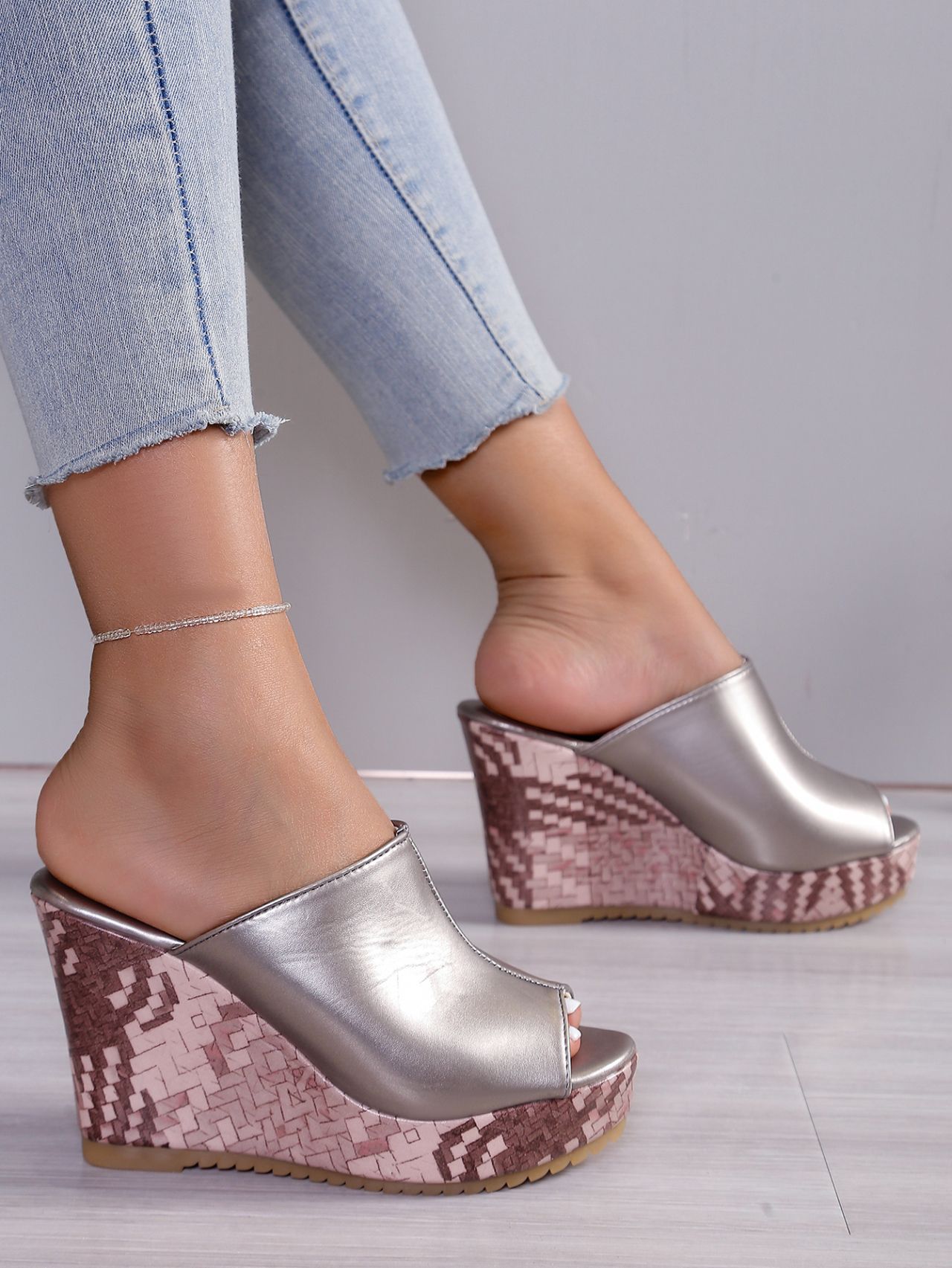 Women's Platform Wedge Sandals Peep Toe Open Toe Plus Size Thick Soled Sandals For Outdoor Wear Summer New Style_vogvips.com