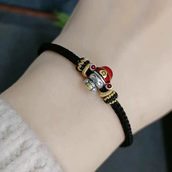 Woven red rope bracelet for men and women, birthday charm, Chinese style