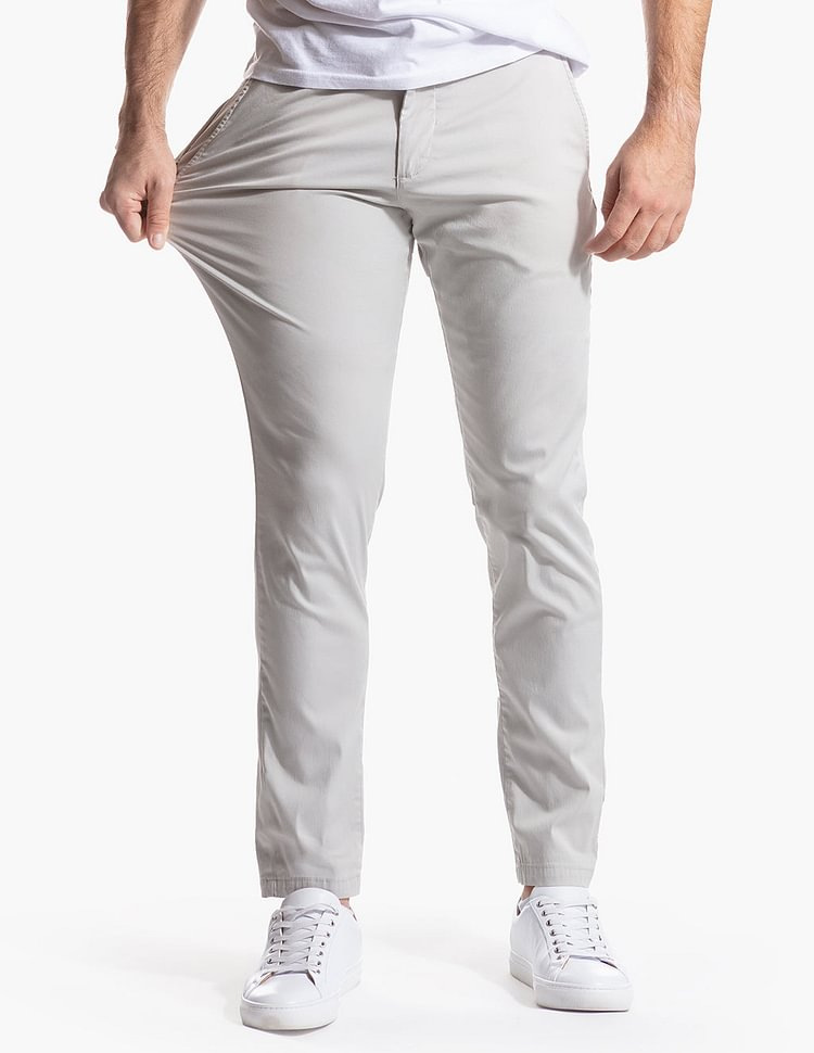 Nouveau décontracté pour hommes, pantalon d'affaires pour hommes de style automne, pantalon long en coton pur à haute élasticité en sergé tube droit_voghion.com
