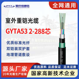 聚纤缆地埋光缆GYTA53-12B1室外铠装单模光纤层绞式重铠光缆