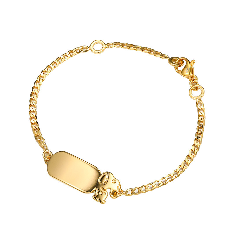Pulsera Cuadrada de Diseño Simple y Moderno, Chapada en Oro de 24k, Aleación de Alta Gama, Versátil, de Xuping Jewelry