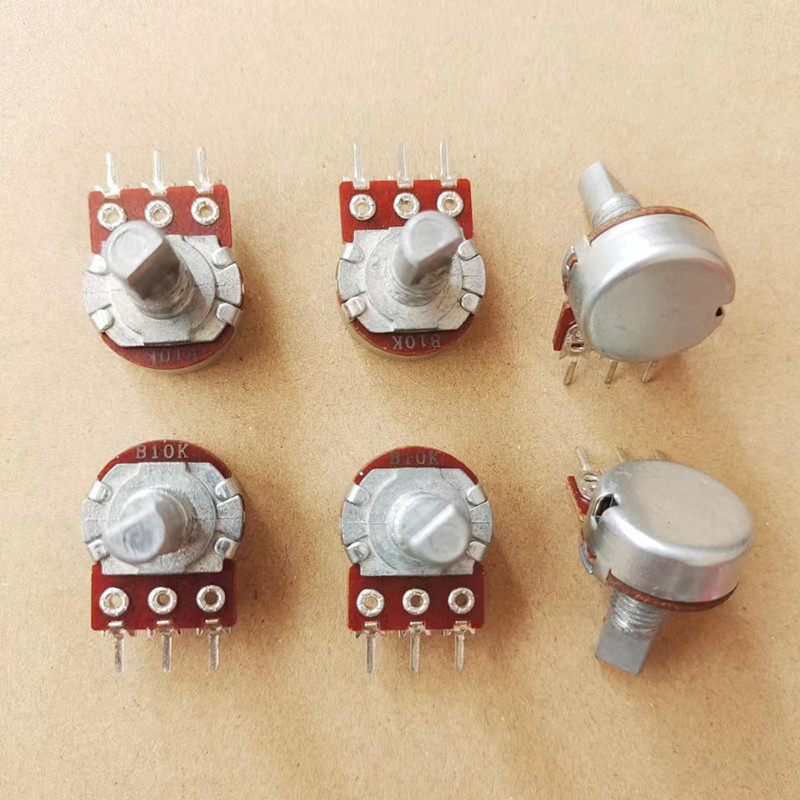 148型单联3脚电位器B10K C10K 功放音量调节电位器 D轴 柄长15MM
