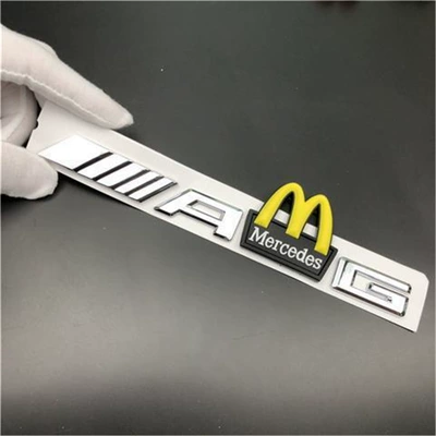badge, black lettering, Car logo - standard-amg