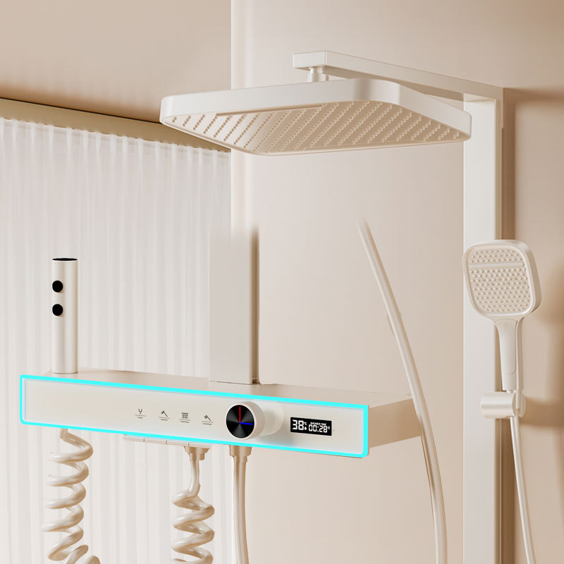 Gisto gris ducha digital baño doméstico presurizado baño frío y caliente ducha al por mayor transfronteriza