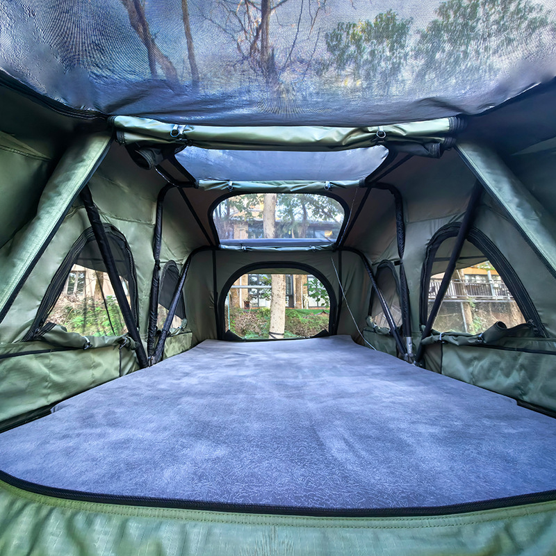 Soft-Top Car Roof Tent with Backrest, One-Touch Storage and Folding, Car-Mounted Camping Gear, Outdoor Rain-Proof Camping Essential
