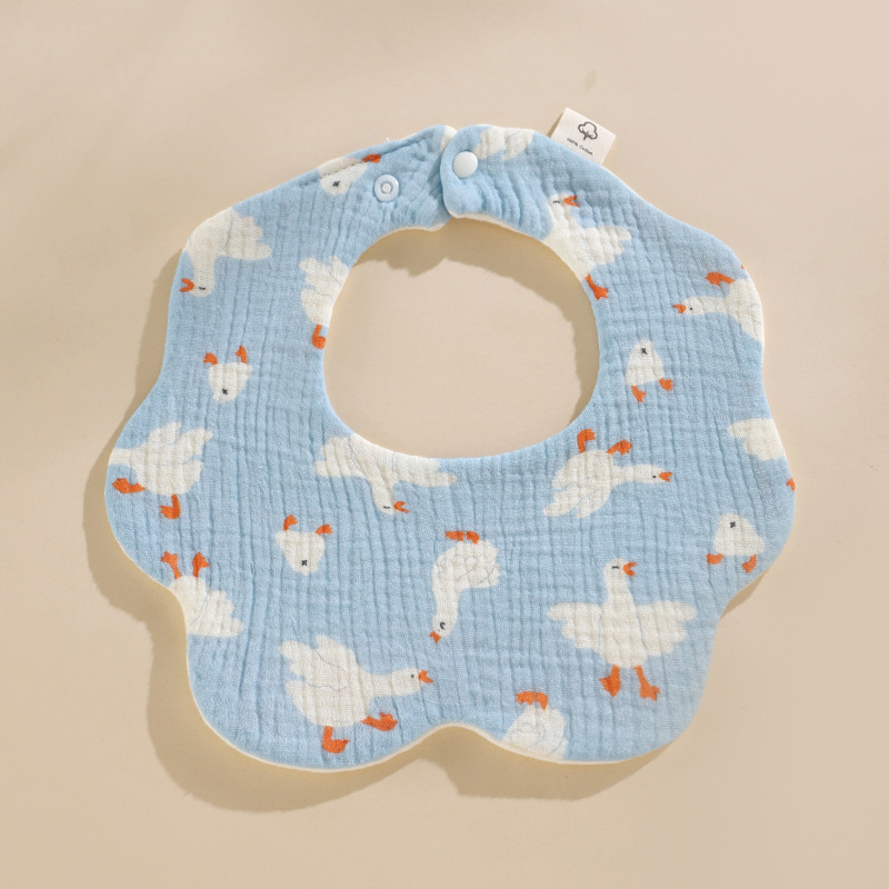 Babero de algodón para bebés Clase A babero de gasa de algodón para niños Toalla de saliva para recién nacidos de gasa suave de seis capas