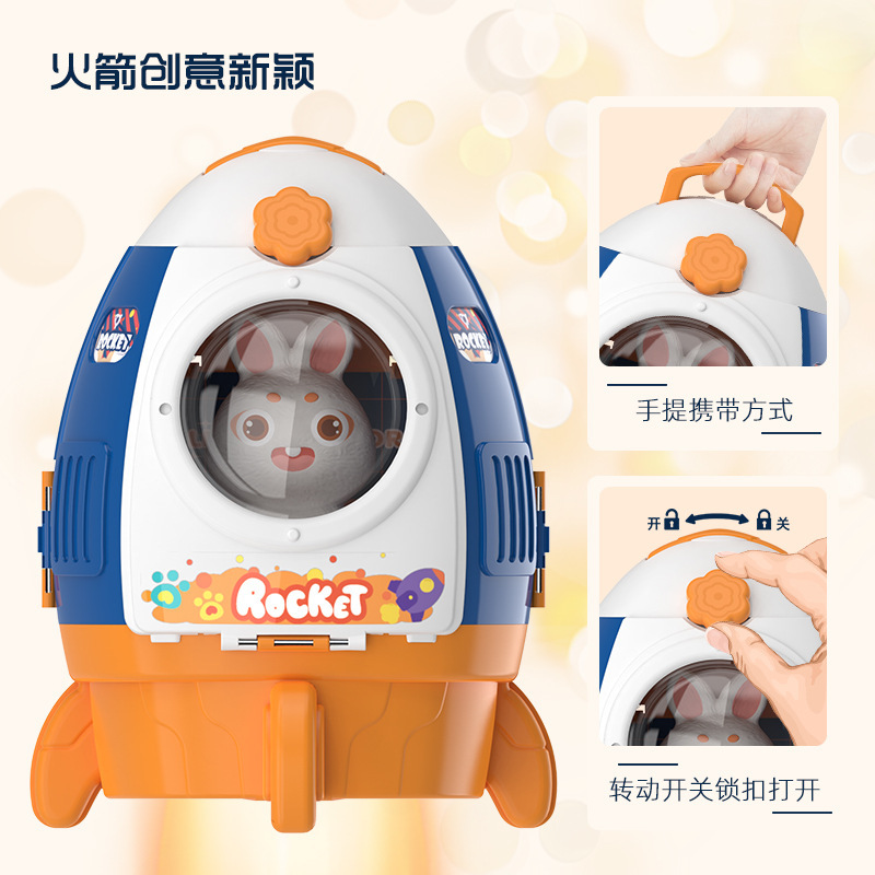 El comercio exterior de los niños de simulación de perro mascota vestidor cosméticos traje de juego casa cohete mochila mascota doctor juguete