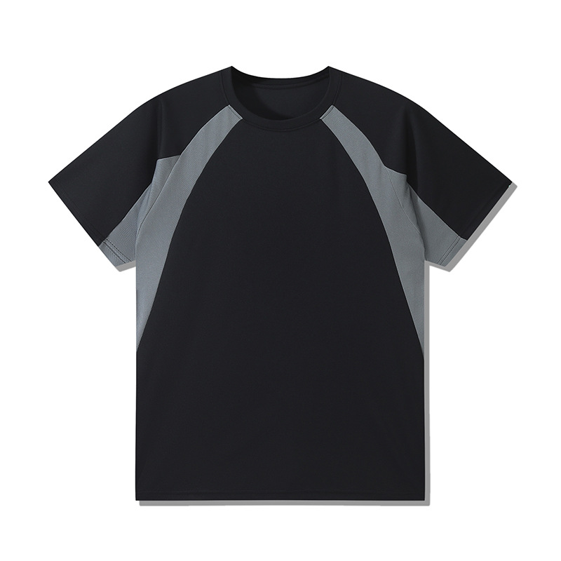 Transfronterizo tamaño europeo y americano de algodón mosaico camiseta deportiva 250G pesada camiseta de hombre de manga corta marca de moda personalizada