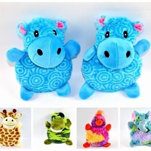 A variety of amazon french bucket dog molar vent training dog hippo giraffe sound plush pet toys