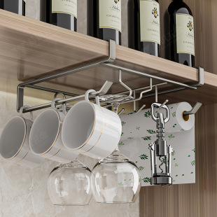 Source Factory Red Wine Glass Rack Upside down Rack Punch-Free Goblet Rack Cabinet Hanging Rack Accessible Luxury High-End Ornaments