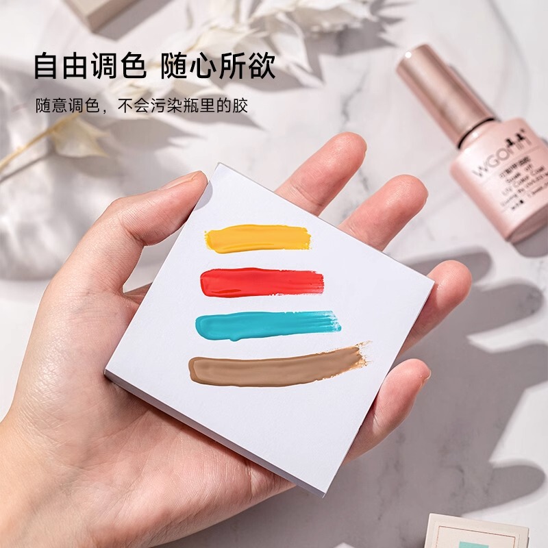 Japanese-style nail tools disposable multi-functional color mixing paper painting adhesive paper double glossy adhesive book tearable waterproof