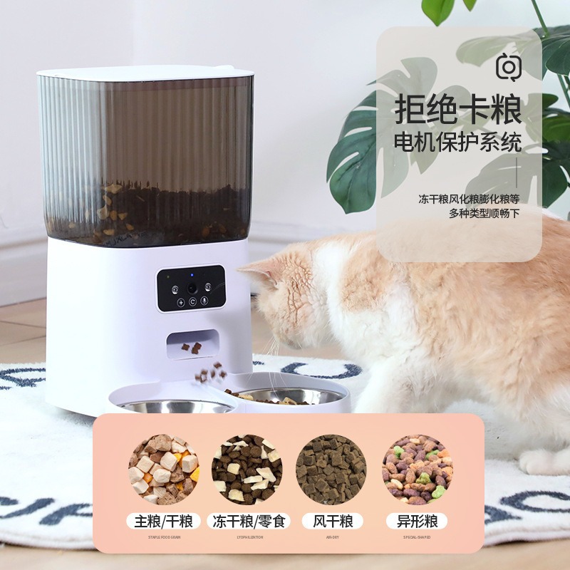 Alimentador automático para mascotas, alimentador inteligente visual para mascotas, alimentador automático para gatos, al por mayor transfronterizo