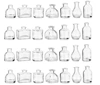 Transparent set, 28 pieces