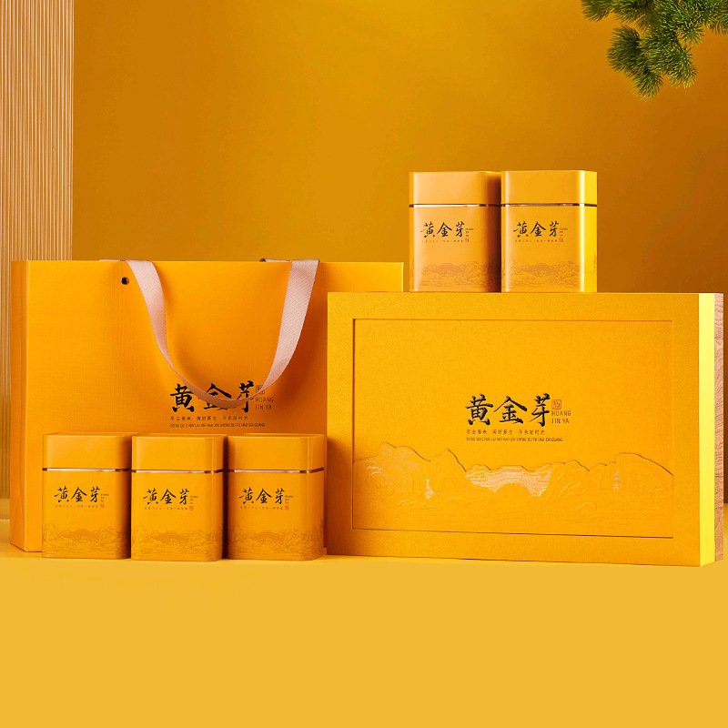 2025新茶黄金芽黄金叶绿茶茶叶礼盒装250g自己喝送长辈礼品小嫩芽