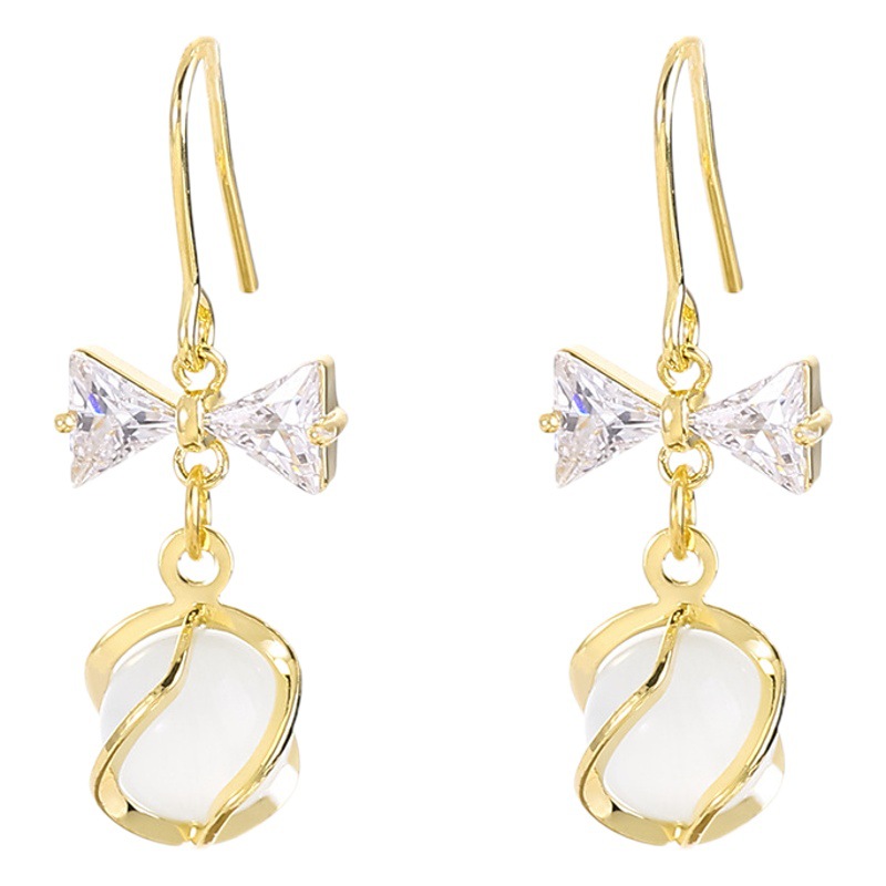 La señorita Qianjin Francés Hepburn Socialite pendientes arco mosquito bobina oreja clip earless pendientes para las mujeres de invierno