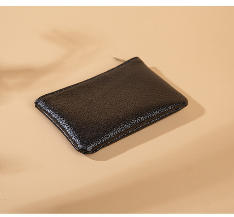 All Seasons Season Unisex Gender Unisex Solid Color Pu Leather Zipper Coin Purses