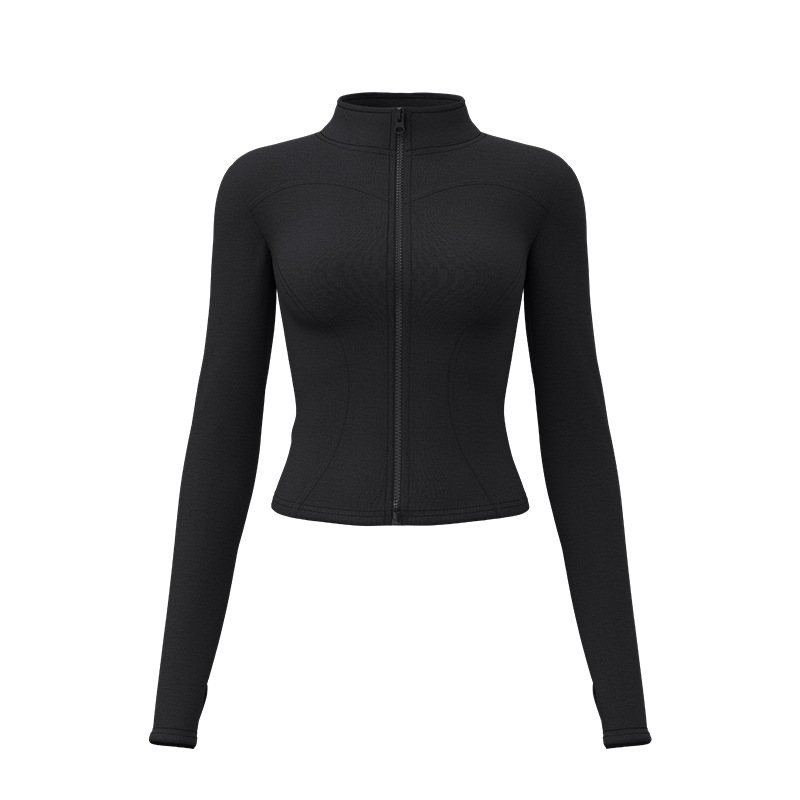 Spring and Summer New Outfit Long-Sleeved Tight Yoga Clothes Slim-Fit Slimming Fitness Running Sports Top Women's Jacket