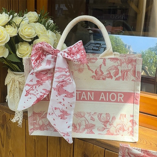 Pink Tote Bag Accompanied Gift Bag Gift Bag for Girls High Sense Bag Wedding Birthday Gift Bag Wholesale