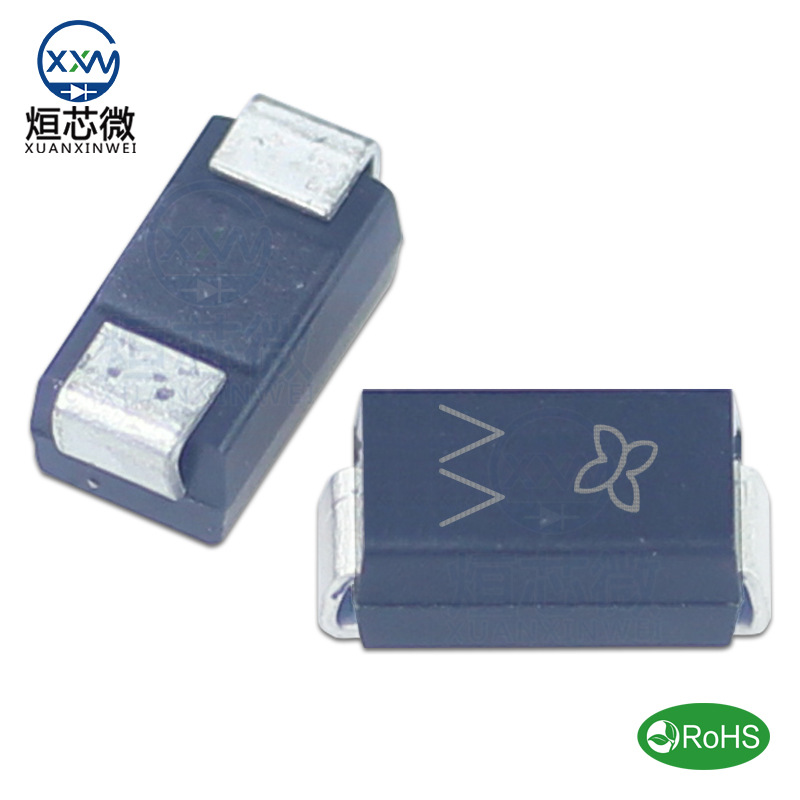 工厂直营SMAJ200CA 丝印VV 双向200V DO-214AC封装 TVS瞬变二极管