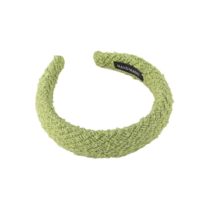 韓国の秋冬の編み物の高い頭の頂の広い辺のカチューシャの女性の外出の百合の髪の気質の毛のカチューシャの頭の飾り