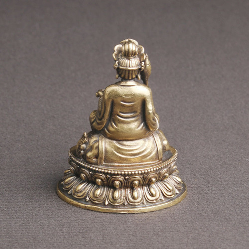 Brass Manjushri Bodhisattva Buddha statue tabletop ornaments copper sculpture religious worship statues handicrafts antiques old copper wholesale