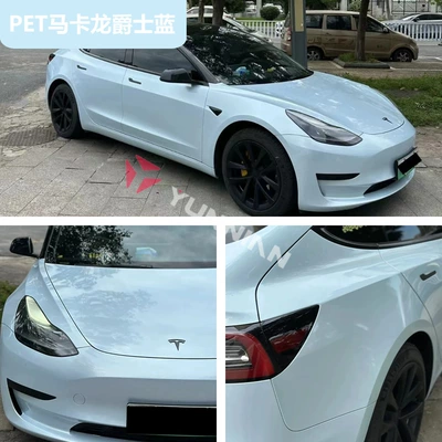 Pet Macaron Color Changing Film Pvc Car Color Changing Film Full Body Film Cross-Border Wholesale Factory Direct Sales (Auto Color Change Film) - pet-macaron-jazz-blue-15216m