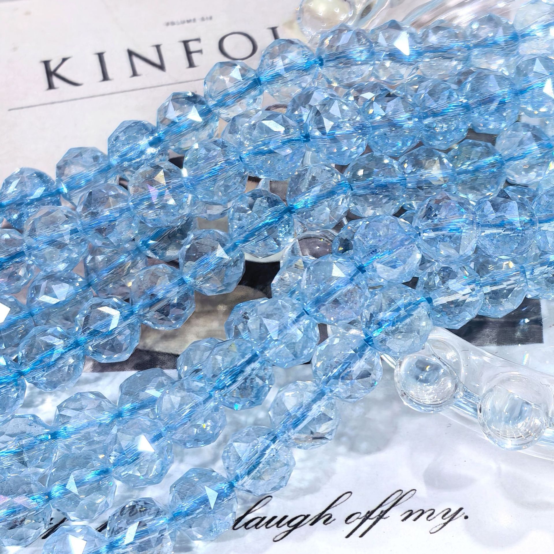 Bola de flores de 8mm Jingjing K9 cuentas sueltas de cristal 64 superficies cortadas con cuentas Accesorios de joyería hechos a mano de bricolaje Pulsera Collar lote suelto image 102